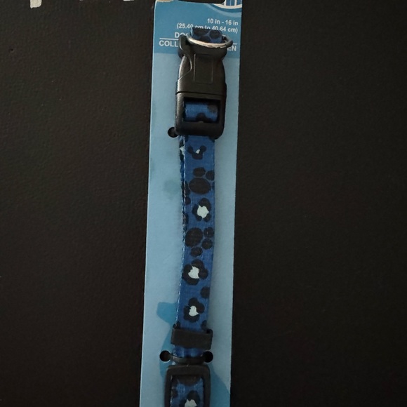 Other - Blue Leopard Print Dog Collar – Medium, Brand New‎